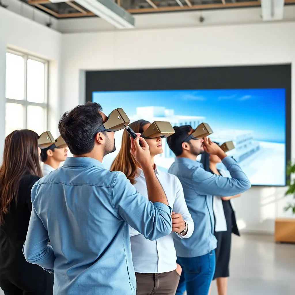 Students learning 3D design fundamentals in modern classroom